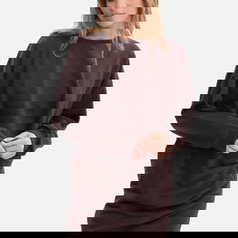 Ruda moteriška suknelė ilgomis rankovėmis