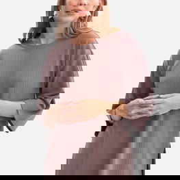 Palaidinė moterims ruda su 3/4 rankovėmis