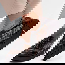 Odiniai moteriški platforminiai batai suvarstomi Artiker