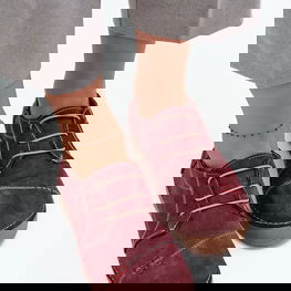 Odiniai moteriški bordo laisvalaikio bateliai Artiker