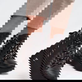 Odiniai moteriški aulinukai su platforma Artiker juodi