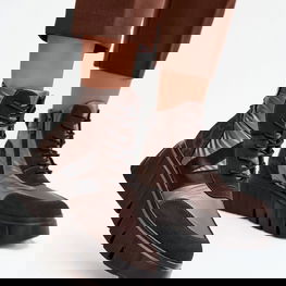 Rudos moteriškos aulinės platforminės žieminiai batai Vinceza