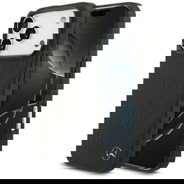 Telefono dėklas iPhone 17 Pro juodas oda Mercedes