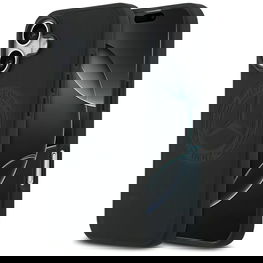 Telefono dėklas iPhone 17 juodas odinis Mercedes