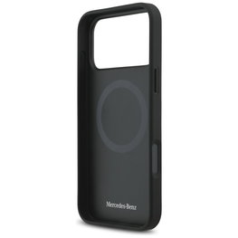 Telefono dėklas iPhone 17 Pro Max juodas oda Mercedes