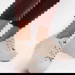 Smėlio spalvos moteriški platforminiai sportbačiai Lee