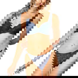 Tamsiai mėlyna moteriška liemenėlė su pakietinimu Mat