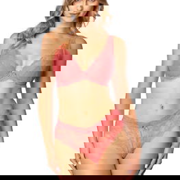 Rožinė Liemenėlė liemenėlė iš nėrinių Mat