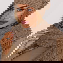 Megzta smėlio spalvos kepurė Moe