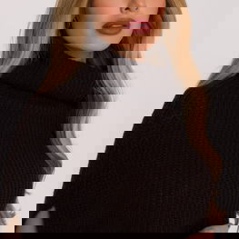 Juodas mezgtas šalikas Moe