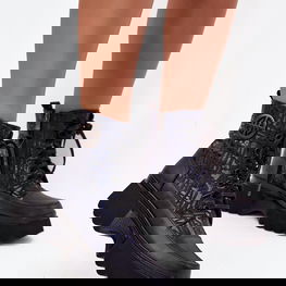 Odiniai platforminiai auliniai batai tamsiai mėlyni Artiker