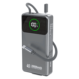 Išorinė baterija 45 W 20 000 mAh su USB-C laidu