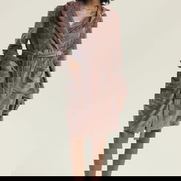 Chalatas rausvai rudas minkštas su gobtuvu Henderson