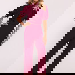 Kombinezonas burgundiškas su kaspinu