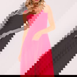 Suknelė raudona midi be rankovių