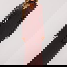 Suknelė ruda ilga su kaklo juostele Moe