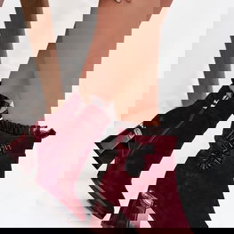 Aulinukai burgundiški zomšiniai su dekoru D&A