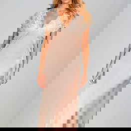 Naktinukai kūno spalvos atlasiniai su nėriniais Kalimo