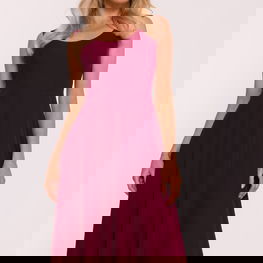 Suknelė tamsiai raudona midi be rankovių