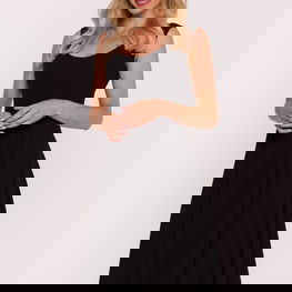 Suknelė juoda midi be rankovių