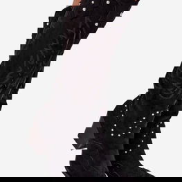 Aulinukai juodi su siuvinėjimu ir kniedėmis