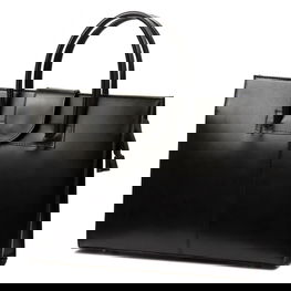 Rankinė juoda odinė su trumpomis rankenomis Camilla