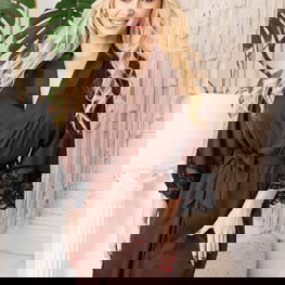 chalatėlis smėlio spalvos su kišenėmis Kalimo