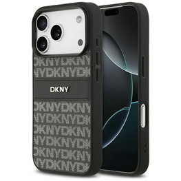 Dėklas iPhone 17 Pro DKNY juodas su raštu – stilingas pasirinkimas