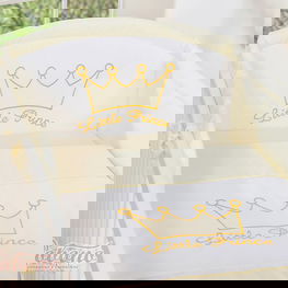 Patalynės komplektas 2 dalių kreminis Little Prince/Princess – saldžiam ir jaukiam miegui.