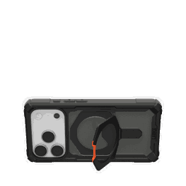 Dėklas telefonui iPhone 17 Pro su MagSafe juodas ir oranžinis UAG