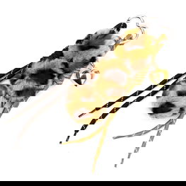 Pakabukas su kailiniais bumbulais ir širdelės detale Florence