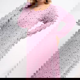 Moteriška naktinukų suknelė Plus Size Forever Pink
