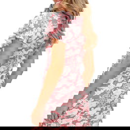 Moteriška naktinukų suknelė trumpomis rankovėmis Donna