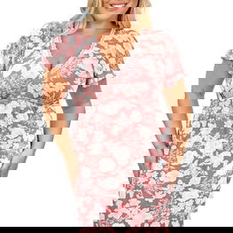 Moteriška naktinukų suknelė trumpomis rankovėmis