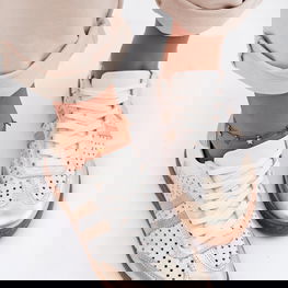 Moteriški odiniai perforuoti kedai sidabro ir aukso spalvos Zazoo