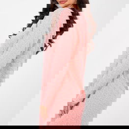 Moteriška naktinukų suknelė Forever Pink ilgomis rankovėmis