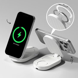 Telefono belaidis įkroviklis 25 W 3in1 su MagSafe funkcija Ringke