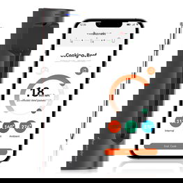 Maisto termometras su Bluetooth ir WiFi programėle Meatmeet S Pro