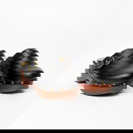 Moteriški klumpės su kulnu juodi Floriane