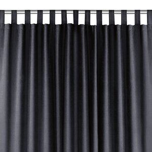 Užuolaidos tamsiai pilkos 220×225 iš chenille