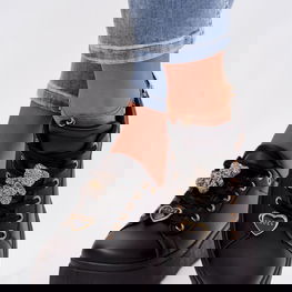 Moteriški sportbačiai iš dirbtinės odos, platforma 4 cm