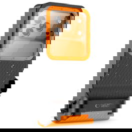 Vandeniui atsparus dėklas telefonui IPX8, 4,7–6,9 col. – Tech-Protect (oranžinė ir juoda)