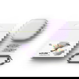 Silikoninis dėklas Samsung Galaxy Buds 4 / Buds 4 Pro, šviesiai violetinis Ringke