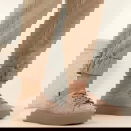 Moteriški sportiniai bateliai iš natūralios odos su platforma Filippo