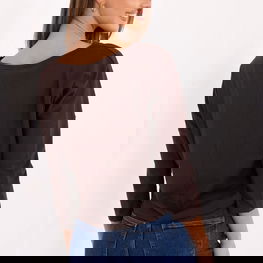 moteriška palaidinė iš medvilnės su 3/4 rankovėmis BFG