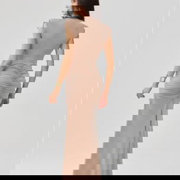 Suknelė maxi iš poliesterio su skeltu Roco Fashion