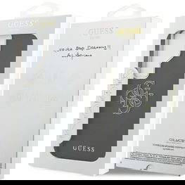 Dėklas Samsung Galaxy S26 Ultra iš dirbtinės odos, juodas Guess