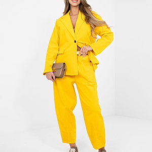 Kelnės moteriškos geltonos