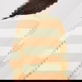 Moteriškas džemperis juostuotas iš medvilnės ir poliesterio Factory Price