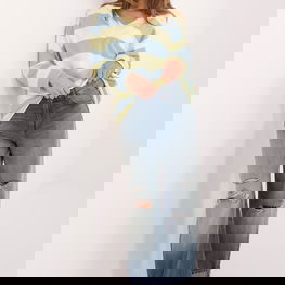 Moteriškas džemperis dryžuotas 70/30 medvilnės-poliesterio Factory Price